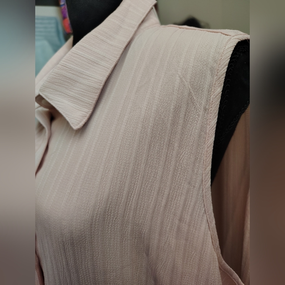 BloomChic Pale Pink High Low Midi Dress 18-20 NWT Sleeveless Button Front - Picture 5 of 12